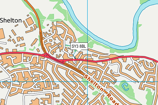 SY3 8BL map - OS VectorMap District (Ordnance Survey)