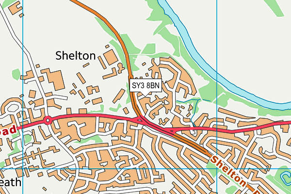 SY3 8BN map - OS VectorMap District (Ordnance Survey)