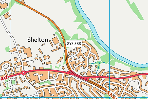 SY3 8BS map - OS VectorMap District (Ordnance Survey)