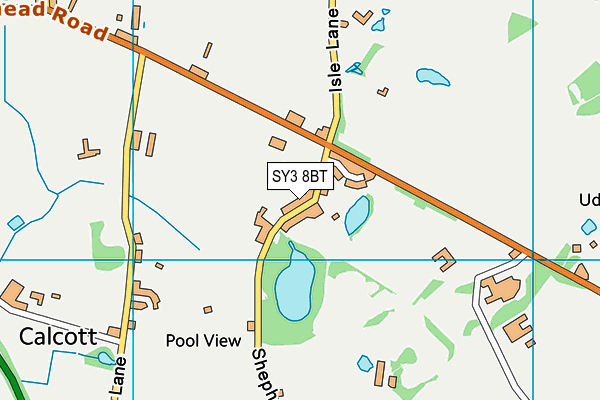 SY3 8BT map - OS VectorMap District (Ordnance Survey)