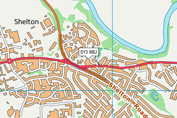 SY3 8BU map - OS VectorMap District (Ordnance Survey)