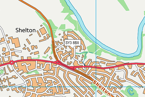 SY3 8BX map - OS VectorMap District (Ordnance Survey)