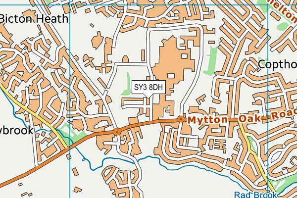 SY3 8DH map - OS VectorMap District (Ordnance Survey)