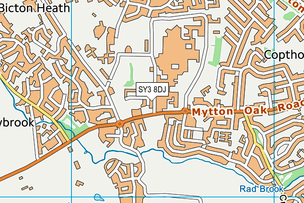 SY3 8DJ map - OS VectorMap District (Ordnance Survey)