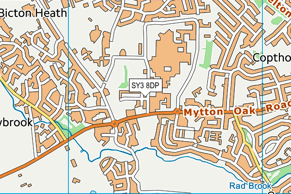SY3 8DP map - OS VectorMap District (Ordnance Survey)
