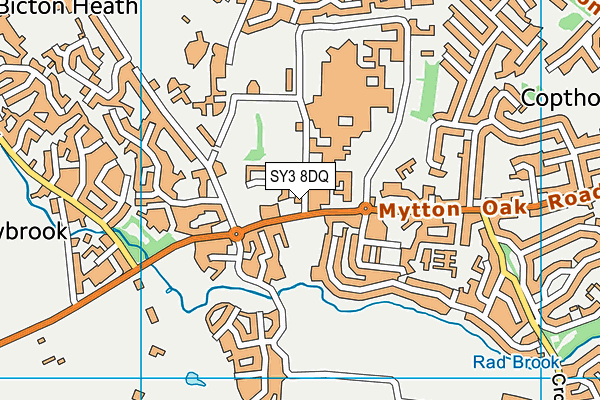 SY3 8DQ map - OS VectorMap District (Ordnance Survey)