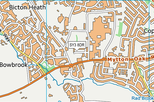 SY3 8DR map - OS VectorMap District (Ordnance Survey)