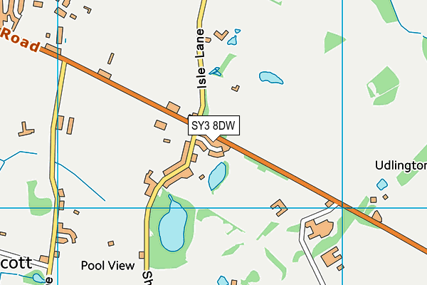 SY3 8DW map - OS VectorMap District (Ordnance Survey)