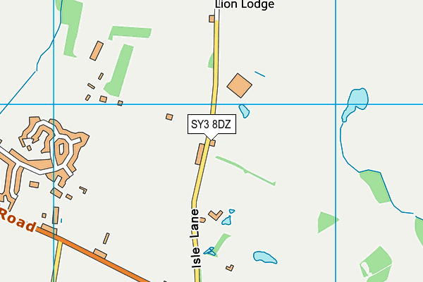 SY3 8DZ map - OS VectorMap District (Ordnance Survey)