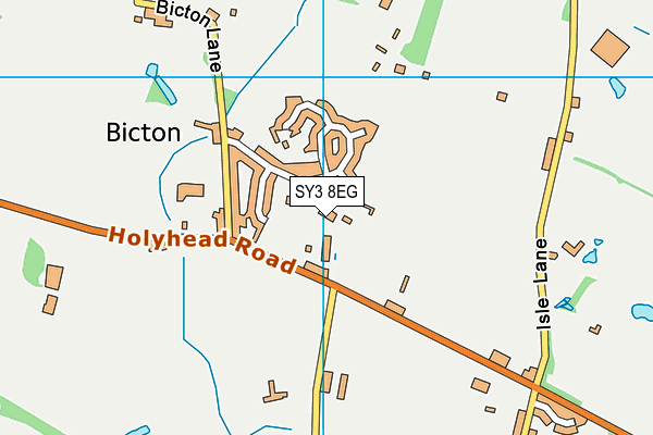 SY3 8EG map - OS VectorMap District (Ordnance Survey)
