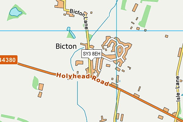 Bicton CofE Primary School and Nursery map (SY3 8EH) - OS VectorMap District (Ordnance Survey)