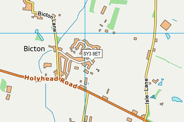 SY3 8ET map - OS VectorMap District (Ordnance Survey)