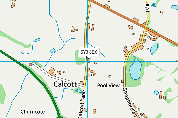 SY3 8EX map - OS VectorMap District (Ordnance Survey)