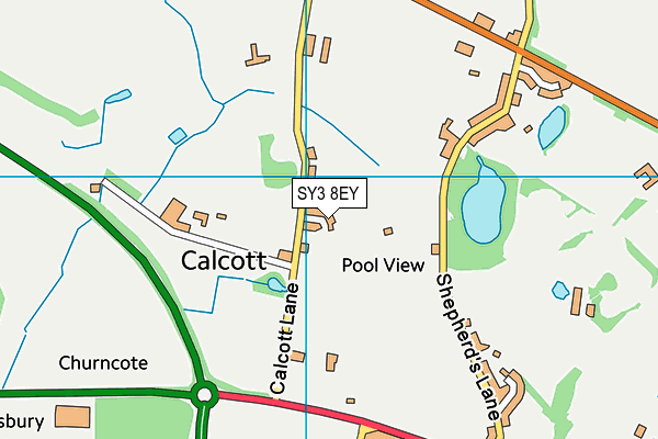 SY3 8EY map - OS VectorMap District (Ordnance Survey)