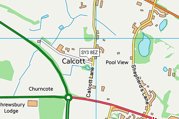 SY3 8EZ map - OS VectorMap District (Ordnance Survey)