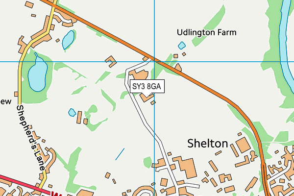 SY3 8GA map - OS VectorMap District (Ordnance Survey)