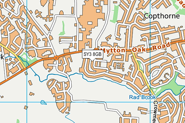 SY3 8GB map - OS VectorMap District (Ordnance Survey)