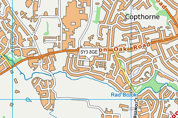 SY3 8GE map - OS VectorMap District (Ordnance Survey)