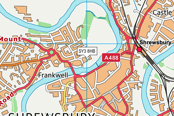 SY3 8HB map - OS VectorMap District (Ordnance Survey)