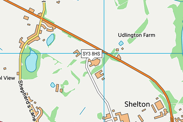 SY3 8HS map - OS VectorMap District (Ordnance Survey)