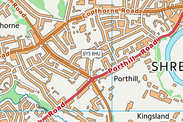 SY3 8HU map - OS VectorMap District (Ordnance Survey)