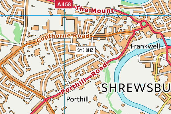 SY3 8HZ map - OS VectorMap District (Ordnance Survey)