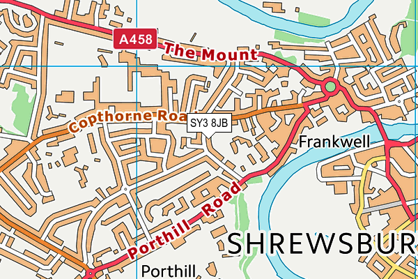 SY3 8JB map - OS VectorMap District (Ordnance Survey)