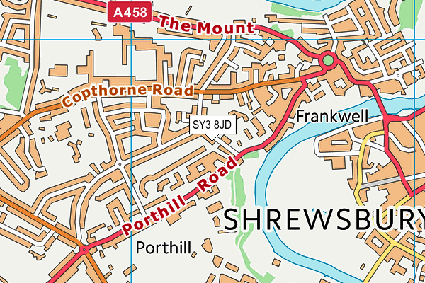 SY3 8JD map - OS VectorMap District (Ordnance Survey)