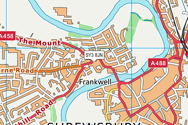 SY3 8JN map - OS VectorMap District (Ordnance Survey)