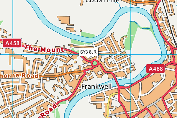 SY3 8JR map - OS VectorMap District (Ordnance Survey)