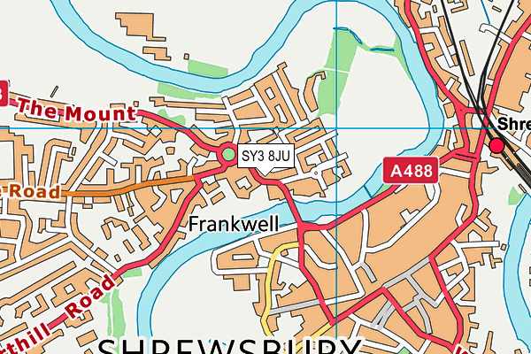 SY3 8JU map - OS VectorMap District (Ordnance Survey)