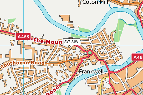 SY3 8JW map - OS VectorMap District (Ordnance Survey)