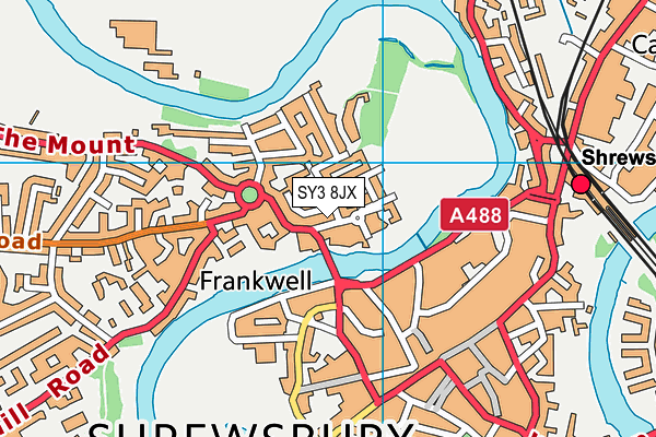 SY3 8JX map - OS VectorMap District (Ordnance Survey)