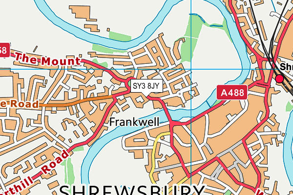 SY3 8JY map - OS VectorMap District (Ordnance Survey)