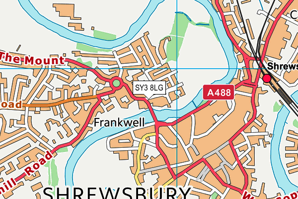 SY3 8LG map - OS VectorMap District (Ordnance Survey)