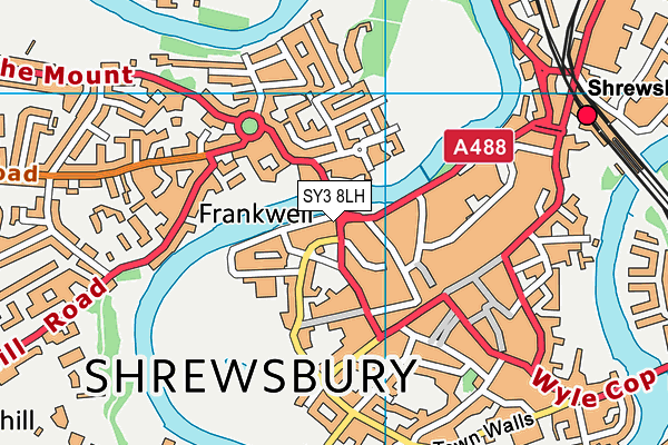 SY3 8LH map - OS VectorMap District (Ordnance Survey)