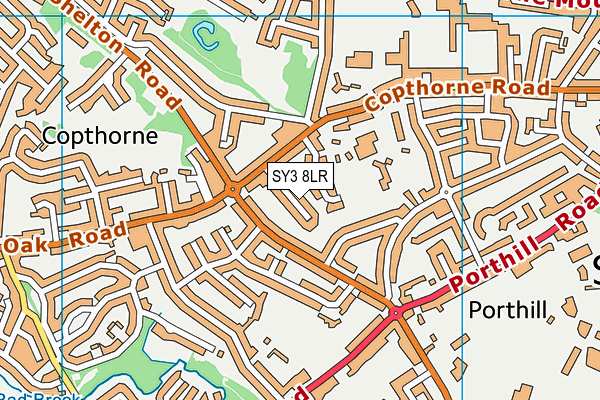 SY3 8LR map - OS VectorMap District (Ordnance Survey)