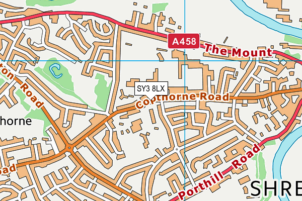 SY3 8LX map - OS VectorMap District (Ordnance Survey)