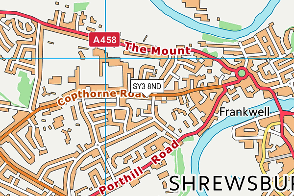 SY3 8ND map - OS VectorMap District (Ordnance Survey)