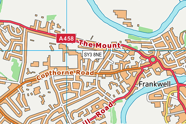 SY3 8NE map - OS VectorMap District (Ordnance Survey)