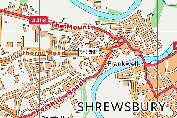 SY3 8NP map - OS VectorMap District (Ordnance Survey)