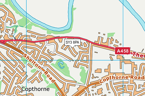 SY3 8PA map - OS VectorMap District (Ordnance Survey)