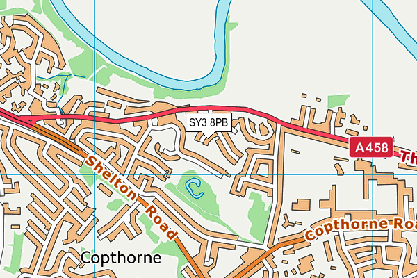 SY3 8PB map - OS VectorMap District (Ordnance Survey)