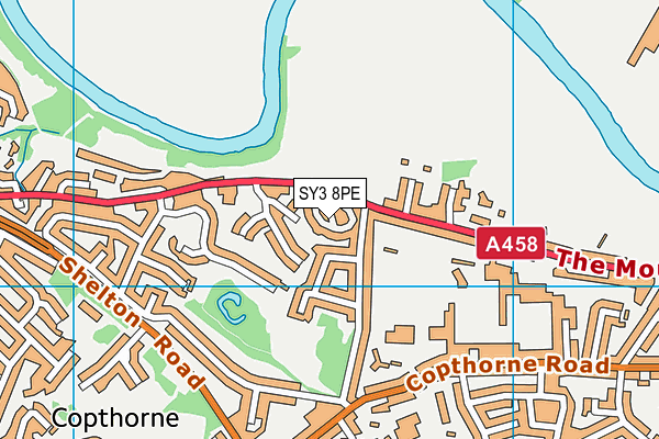 SY3 8PE map - OS VectorMap District (Ordnance Survey)