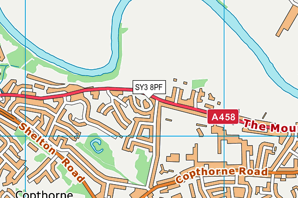 SY3 8PF map - OS VectorMap District (Ordnance Survey)