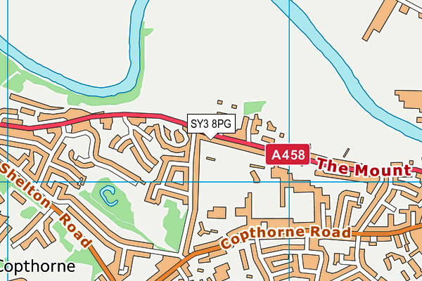 SY3 8PG map - OS VectorMap District (Ordnance Survey)