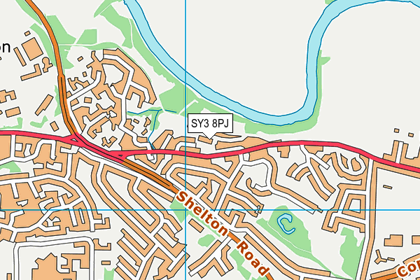 SY3 8PJ map - OS VectorMap District (Ordnance Survey)