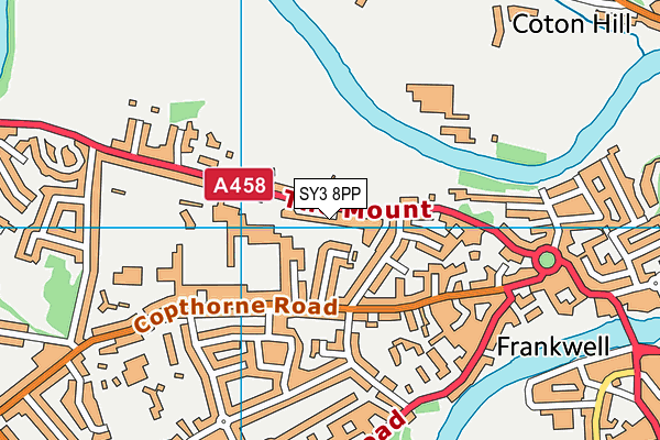 SY3 8PP map - OS VectorMap District (Ordnance Survey)