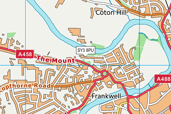 SY3 8PU map - OS VectorMap District (Ordnance Survey)