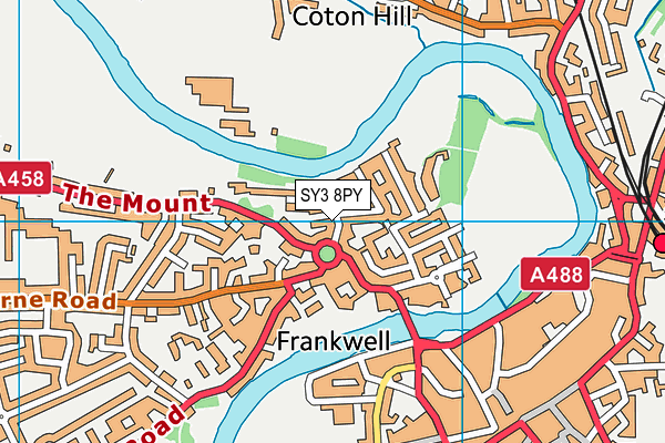 SY3 8PY map - OS VectorMap District (Ordnance Survey)